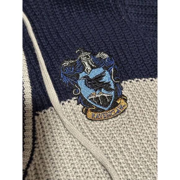 Harry Potter Ravenclaw Collegiate Long Sleeve Knit Hoodie Sweater Women's SMALL - Picture 4 of 7